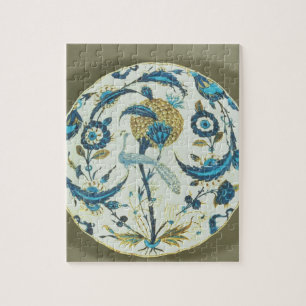 Iznik dish painted with a peacock perched among fl jigsaw puzzle