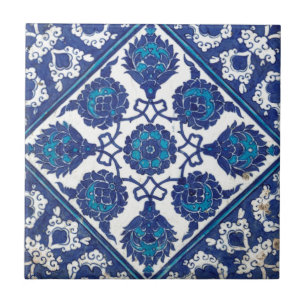 Iznik Floral Ethnic Tribal Turkish Mosaic Pottery Tile