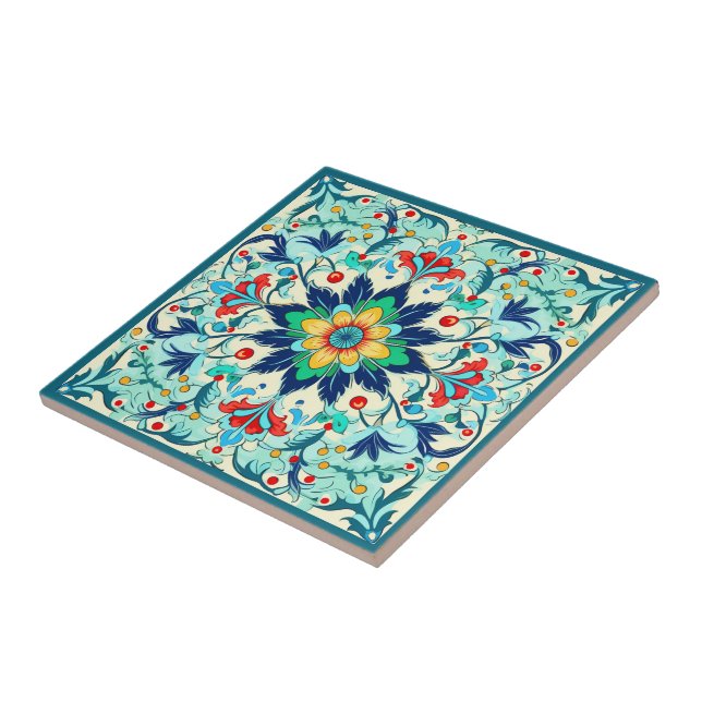 Iznik Ottoman Delight Tile (Side)
