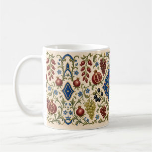 Iznik Pomegranate Medallion – Blue & Cream Coffee Mug