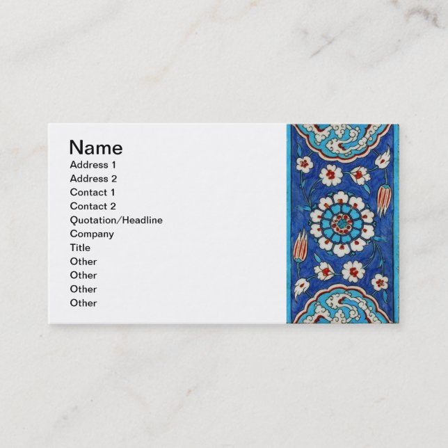 iznik tile Business Card (Front)