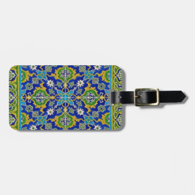 iznik tile luggage tag (Front Horizontal)