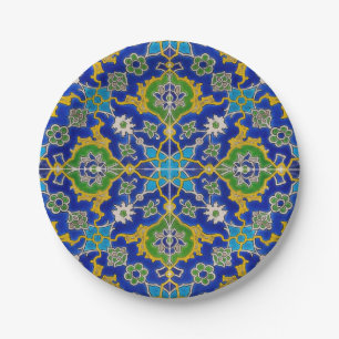 iznik tile paper plate