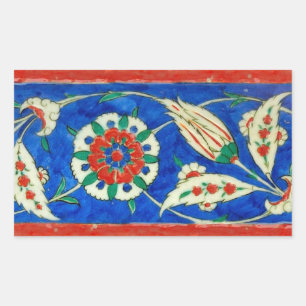 iznik tile rectangular sticker