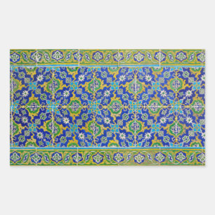 iznik tile rectangular sticker