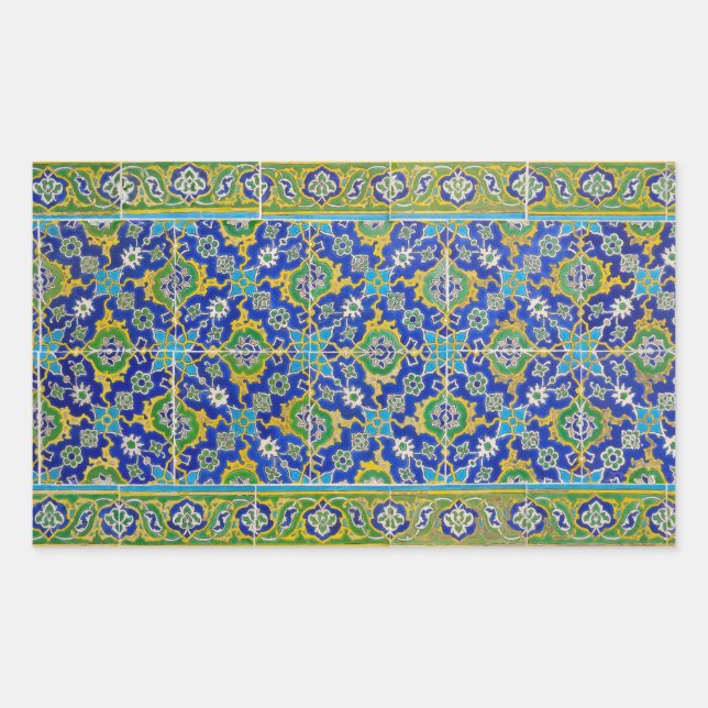 iznik tile rectangular sticker (Front)