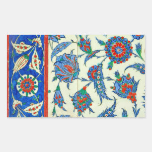 iznik tile rectangular sticker