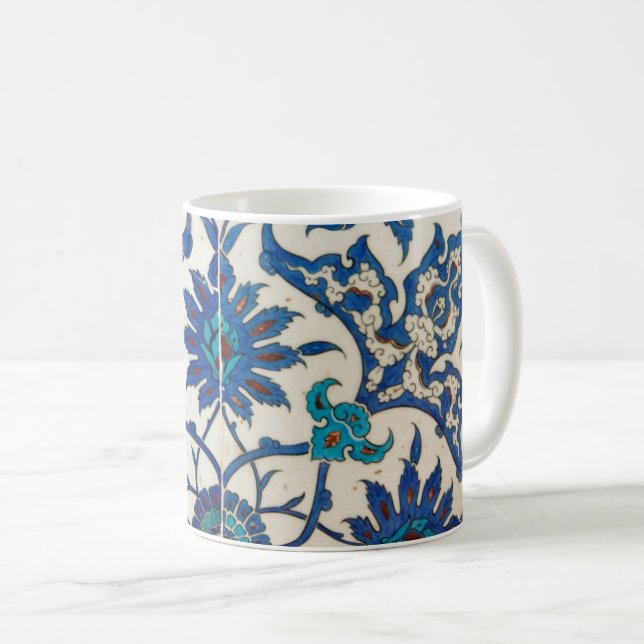 Iznik Tiles Blue Coffee Mug (Front Right)