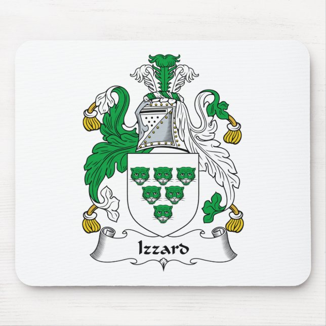 Izzard Family Crest Mouse Mat (Front)
