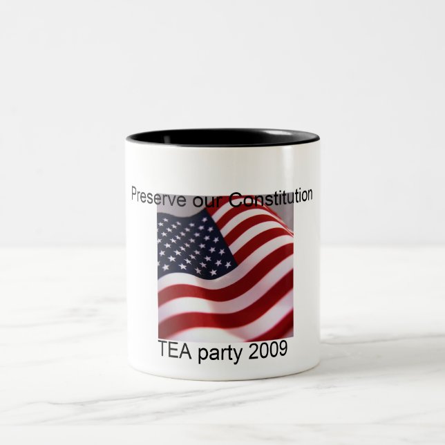 j0400667, TEA party 2009, Preserve our Constitu... Two-Tone Coffee Mug (Center)