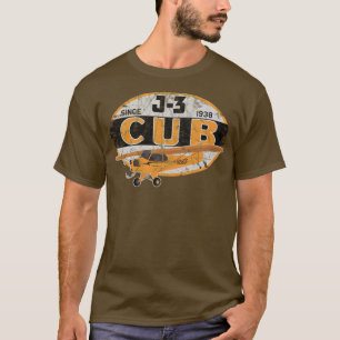 J3 Cub Since 1938 Classic Aeroplane Vintage Design T-Shirt