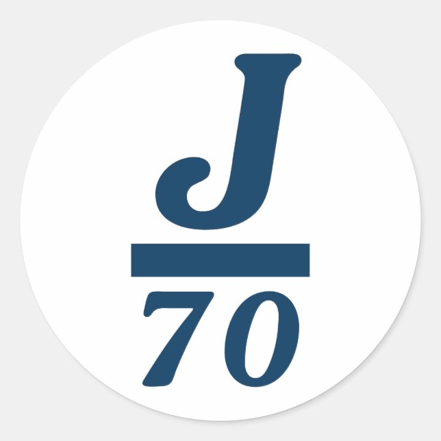 J/70 CLASSIC ROUND STICKER (Front)