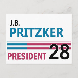 J.B. Pritzker 2028 Postcard