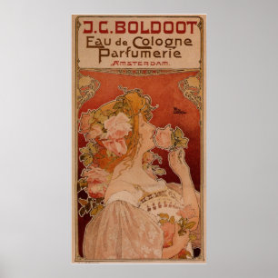 J.C. BOLDOOT Perfume Art Nouveau Poster