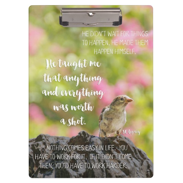 J.C. Legacy Bird Park Clipboard (Front)