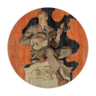 J.C. Leyendecker Banjo Player 1920 Art Deco Art Cutting Board