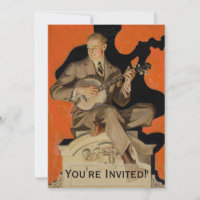 J.C. Leyendecker Banjo Player 1920 Art Deco Art