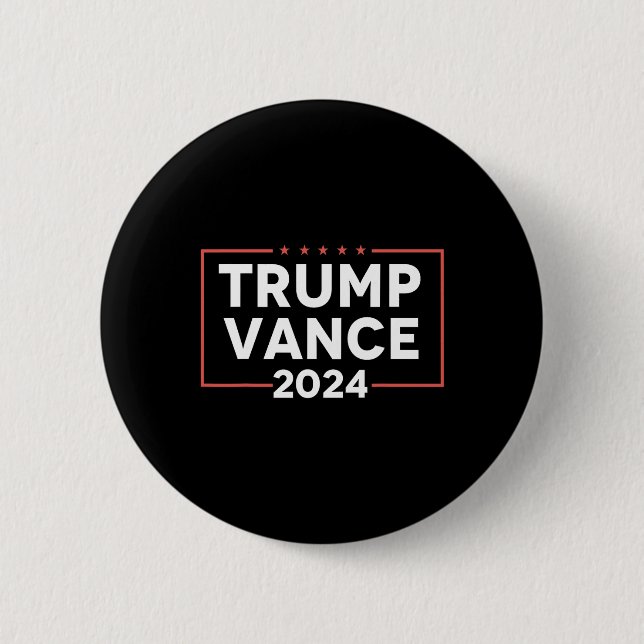 J D Vance 2024  6 Cm Round Badge (Front)