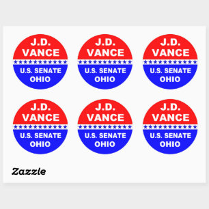J.D. Vance U.S. Senate Ohio 2022 Classic Round Sticker
