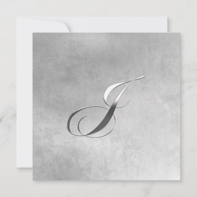 J Elegant Monogram Invitation (Front)