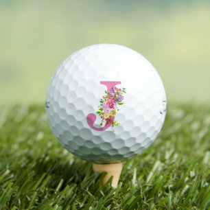 J Floral Golf Balls