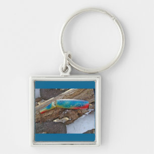 J & H "WIG LIT" Vintage Saltwater Lure Items Key Ring