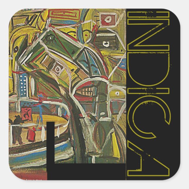 J INDICA SQUARE STICKER (Front)