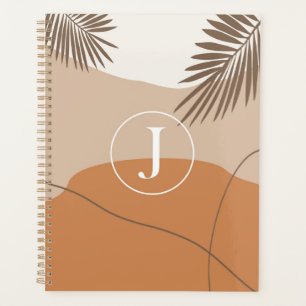 J - Initial Monogram Letter J Abstract Design Planner