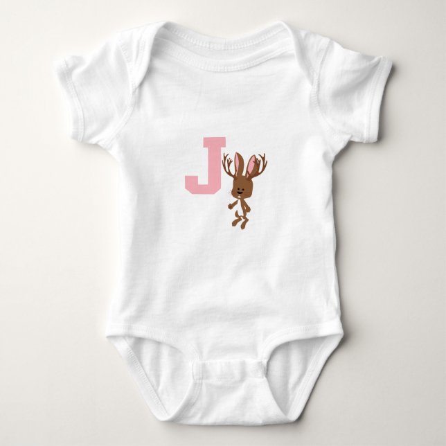 J is for Jackalope Baby Bodysuit (Front)