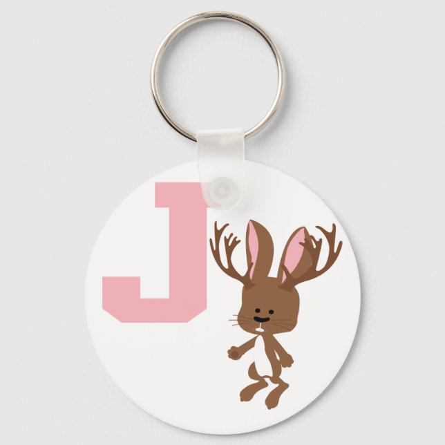 J is for Jackalope Key Ring (Front)