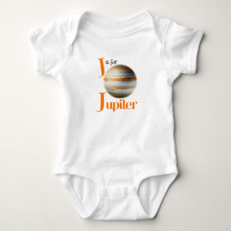 J is for Jupiter Cute Planet & Astronomy Design Baby Bodysuit