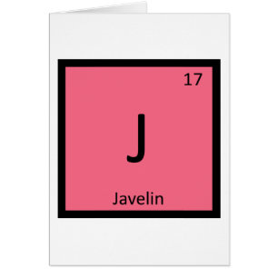 J - Javelin Track and Field Chemistry Symbol