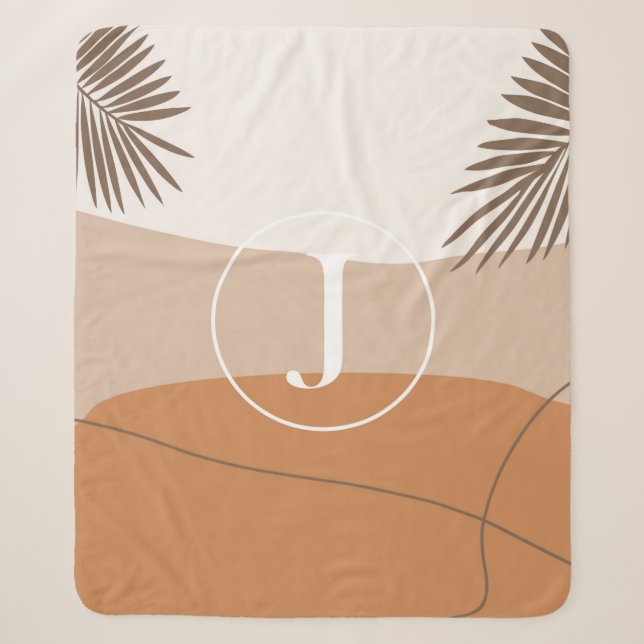 J - Jnitial Monogram Letter J Abstract Design Sherpa Blanket (Front)