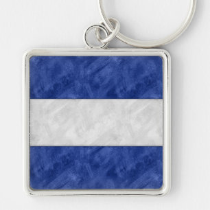 J Juliet Watercolor Nautical Signal Maritime Flag Key Ring