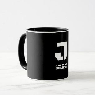 J(Juliett) NATO Phonetic Alphabet & Morse Code Mug