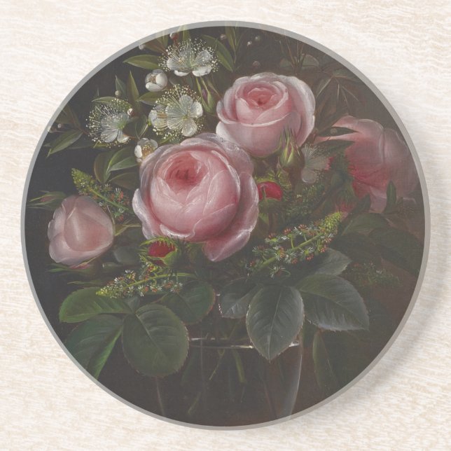 J.L. Jensen - Roses and Tree Anemones in a ... Coaster (Front)