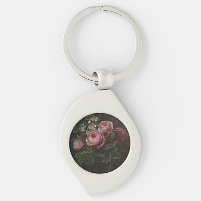 J.L. Jensen - Roses and Tree Anemones in a ... Key Ring (Front)