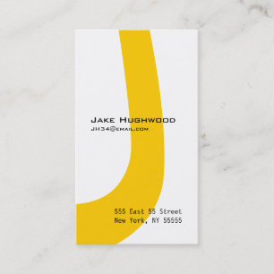 J Letter Alphabet Business Card Orange