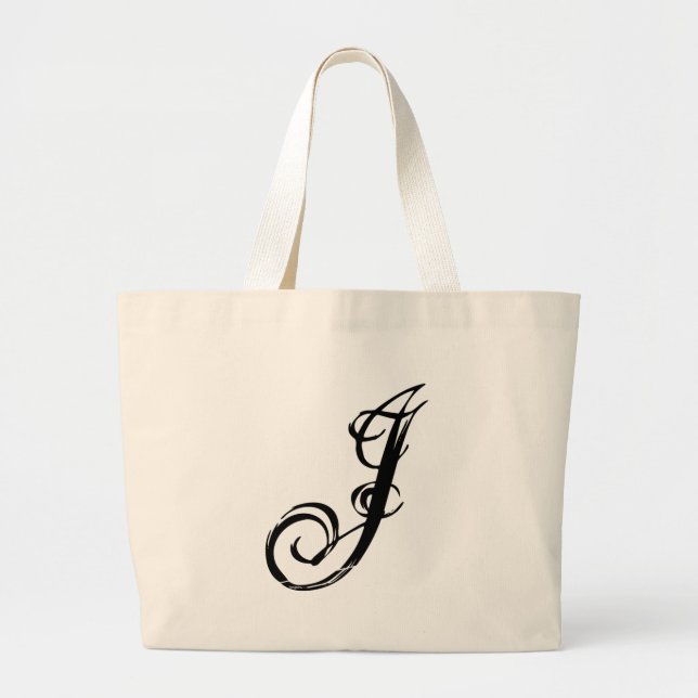 J letter J bag graphic fashion customised bag (Front)