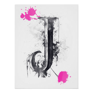 J Letter - Typography Poster