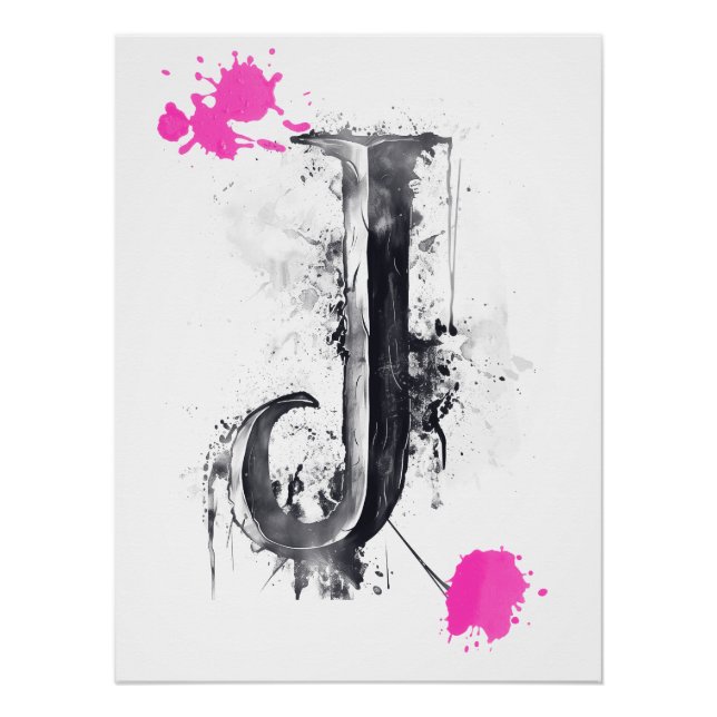 J Letter - Typography Poster (Front)