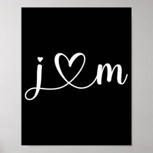 J Love M Bride Boyfriend And Girlfriend J Letter A Poster
