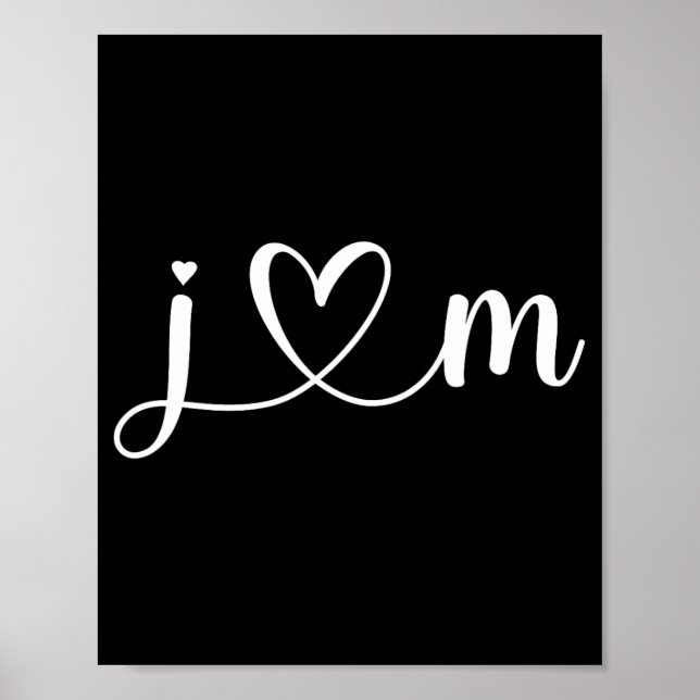 J Love M Bride Boyfriend And Girlfriend J Letter A Poster (Front)
