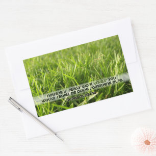J.M. Barrie Inspirational Quote "Work" Rectangular Sticker