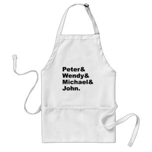 J.M. Barrie's Peter Pan Peter Wendy Michael John Standard Apron