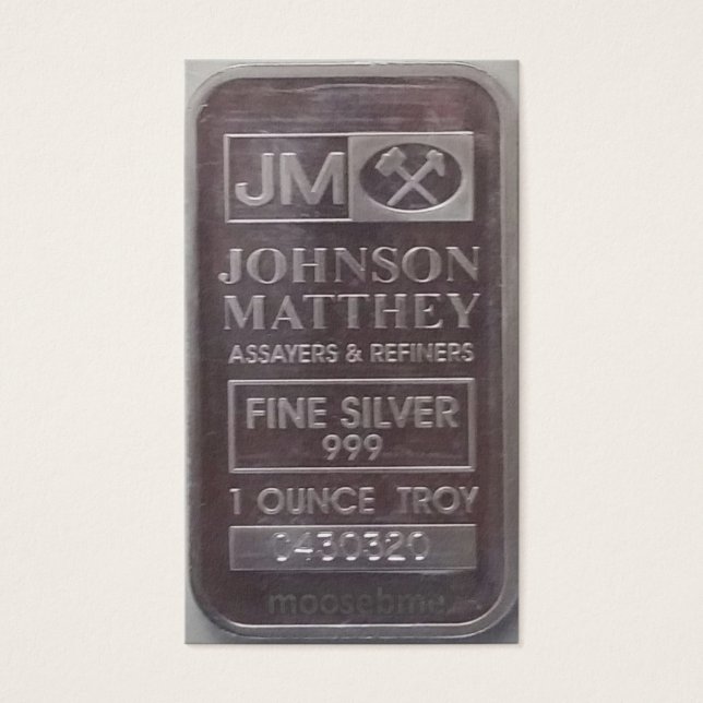 J.M. C430320 Solid One Ounce Silver Bar (Front)