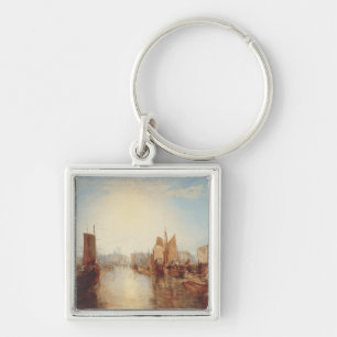 J.M.W. Turner: Harbor of Dieppe Romantic Fine Art Key Ring