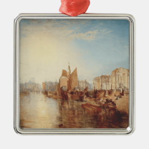 J.M.W. Turner: Harbor of Dieppe Romantic Fine Art Metal Tree Decoration