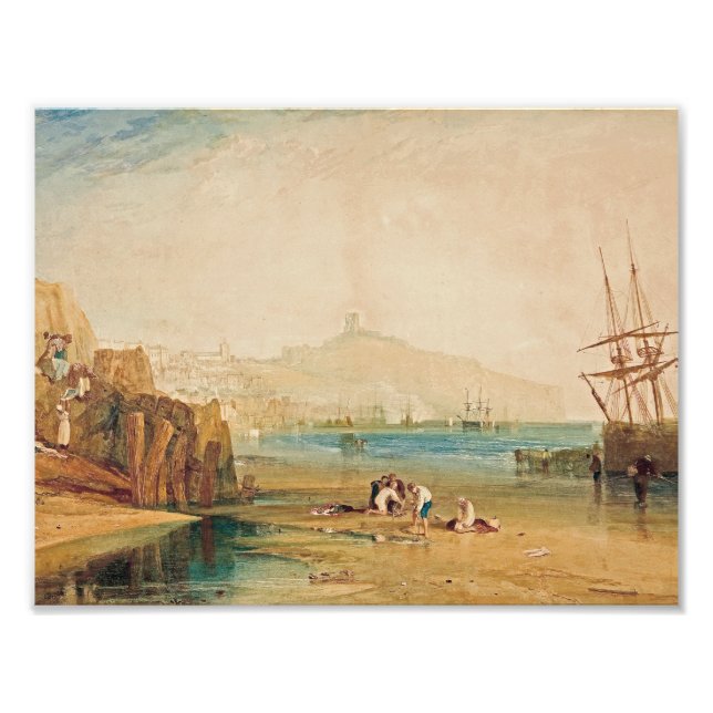 J.M.W. Turner - Scarborough Town and Castle Photo Print (Front)