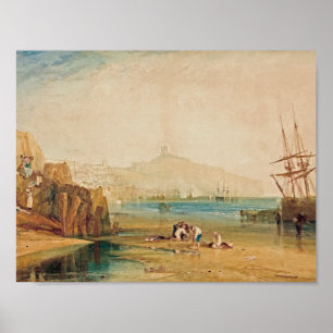J.M.W. Turner - Scarborough Town and Castle Poster